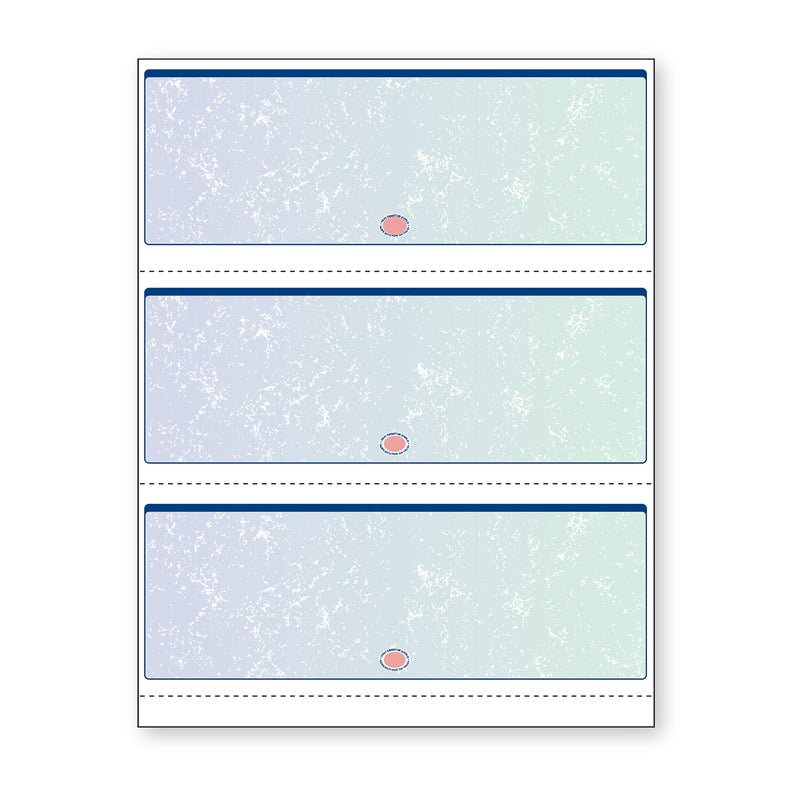 DocuGard Premier Prismatic Check, 13 Features, 8.5 X 11, Blue/Green Prismatic, 500/ream - Image 1